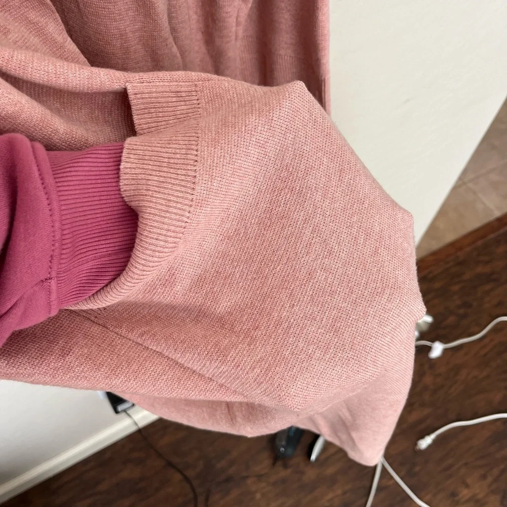 J. Crew Ella Long Cotton Wool Blend Cardigan Sweater Pink Blush Size XL